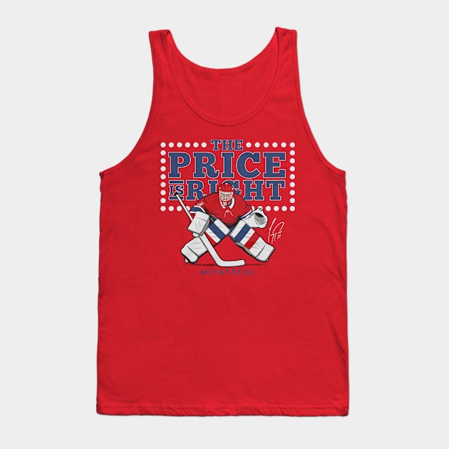 The Carey Price Is Right Tank Top by stevenmsparks